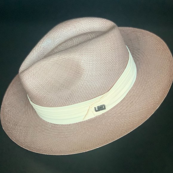 BRAND NEW PANAMA HAT fedora RoseGray Color Beauty main image 4